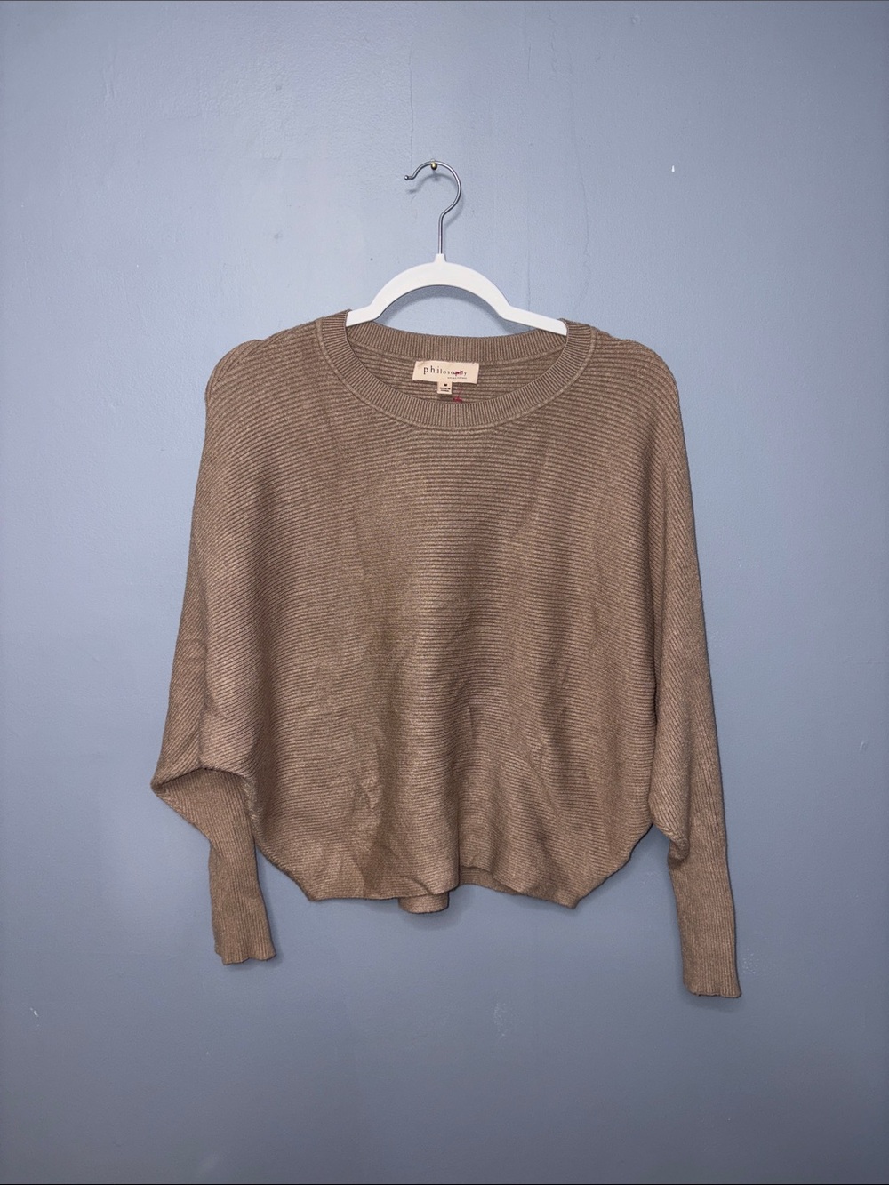 Philosophy • Beige Ribbed Sweater